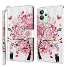 For Realme GT2 Pro 3D Painting Pattern TPU + PU Phone Case(Cat Under The Tree) - 1