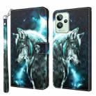 For Realme GT2 Pro 3D Painting Pattern TPU + PU Phone Case(Wolf) - 1