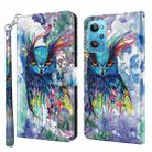 For Realme GT2 / GT Neo2 / GT Neo 3T 3D Painting Pattern TPU + PU Phone Case(Watercolor Owl) - 1