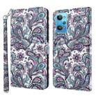 For Realme GT2 / GT Neo2 / GT Neo 3T 3D Painting Pattern TPU + PU Phone Case(Swirl Pattern) - 1