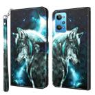 For Realme GT2 / GT Neo2 / GT Neo 3T 3D Painting Pattern TPU + PU Phone Case(Wolf) - 1