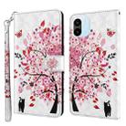 For Xiaomi Redmi A1 2022 3D Painting Pattern TPU + PU Phone Case(Cat Under The Tree) - 1