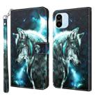 For Xiaomi Redmi A1 2022 3D Painting Pattern TPU + PU Phone Case(Wolf) - 1