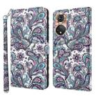 For Honor 50 3D Painting Pattern TPU + PU Phone Case(Swirl Pattern) - 1