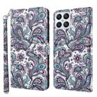 For Honor X8 4G 3D Painting Pattern TPU + PU Phone Case(Swirl Pattern) - 1