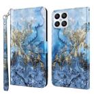 For Honor X8 4G 3D Painting Pattern TPU + PU Phone Case(Milky Way) - 1