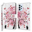 For Samsung Galaxy A23E 3D Painting Pattern TPU + PU Phone Case(Cat Under The Tree) - 1