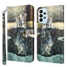 For Samsung Galaxy A23E 3D Painting Pattern TPU + PU Phone Case(Cat Tiger) - 1