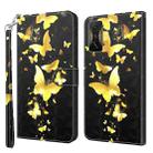 For Xiaomi Poco F4 GT 3D Painting Pattern TPU + PU Phone Case(Gold Butterfly) - 1