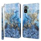 For Xiaomi Poco M5S/Redmi Note 10/Note 10S 3D Painting Pattern TPU + PU Phone Case(Milky Way) - 1