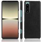 For Sony Xperia 5 IV Shockproof Litchi Texture PC + PU Case(Black) - 1