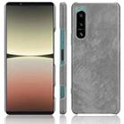 For Sony Xperia 5 IV Shockproof Litchi Texture PC + PU Case(Grey) - 1