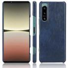 For Sony Xperia 5 IV Shockproof Litchi Texture PC + PU Case(Blue) - 1