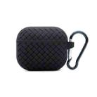 For AirPods 3 Weave Texture TPU Protective Case(Black) - 1
