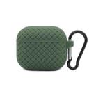 For AirPods 3 Weave Texture TPU Protective Case(Army Green) - 1