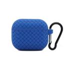 For AirPods 3 Weave Texture TPU Protective Case(Blue) - 1