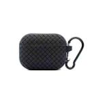 For AirPods Pro Weave Texture TPU Protective Case(Black) - 1
