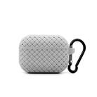 For AirPods Pro Weave Texture TPU Protective Case(Grey) - 1