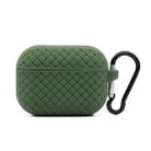 For AirPods Pro Weave Texture TPU Protective Case(Army Green) - 1