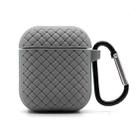 For AirPods 2 / 1 Weave Texture TPU Protective Case(Grey) - 1