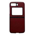 For Motorola Moto Razr 2022 Genuine Leather Lychee Texture Phone Case(Red) - 1