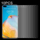 10 PCS 0.26mm 9H Surface Hardness 2.5D Explosion-proof Tempered Glass Non-full Screen Film For Huawei P40 - 1