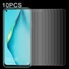 10 PCS 0.26mm 9H Surface Hardness 2.5D Explosion-proof Tempered Glass Non-full Screen Film For Huawei P40 Lite - 1