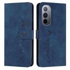 For Motorola Edge 30 Ultra 5G/X30 Pro 5G Skin Feel Heart Pattern Leather Phone Case(Blue) - 1