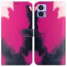 For Motorola Edge 30 Neo / Edge 30 Lite Watercolor Pattern Flip Leather Phone Case(Berry Color) - 1