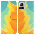 For Motorola Moto X30 Pro 5G / Edge 30 Ultra Watercolor Pattern Flip Leather Phone Case(Autumn Leaf) - 1