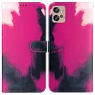 For Motorola Moto G32 Watercolor Pattern Flip Leather Phone Case(Berry Color) - 1