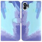 For Nothing Phone 1 Watercolor Pattern Flip Leather Phone Case(Winter Snow) - 1