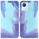 For Realme C30 Watercolor Pattern Flip Leather Phone Case(Winter Snow) - 1