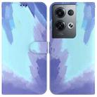 For OPPO Reno8 Pro Watercolor Pattern Flip Leather Phone Case(Winter Snow) - 1