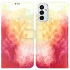 For Samsung Galaxy M13 4G Watercolor Pattern Flip Leather Phone Case(Spring Cherry) - 1