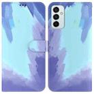 For Samsung Galaxy M13 4G Watercolor Pattern Flip Leather Phone Case(Winter Snow) - 1
