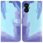 For Xiaomi Poco M4 5G Watercolor Pattern Flip Leather Phone Case(Winter Snow) - 1