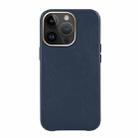 For iPhone 14 Pro Max Mutural Mingdian Series PU + PC Full Coverage Shockproof Case(Blue) - 1