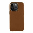 For iPhone 14 Pro Max Mutural Mingdian Series PU + PC Full Coverage Shockproof Case(Brown) - 1