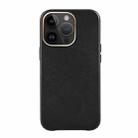 For iPhone 14 Pro Mutural Mingdian Series PU + PC Full Coverage Shockproof Case(Black) - 1