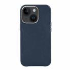 For iPhone 14 Mutural Mingdian Series PU + PC Full Coverage Shockproof Case(Blue) - 1