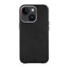 For iPhone 14 Plus Mutural Mingdian Series PU + PC Full Coverage Shockproof Case(Black) - 1