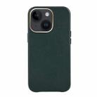 For iPhone 14 Plus Mutural Mingdian Series PU + PC Full Coverage Shockproof Case(Green) - 1
