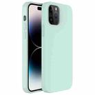 For iPhone 14 Pro Mutural Yuemu Series Liquid Silicone Microfiber Case(Sky Blue) - 1