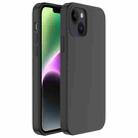 For iPhone 14 Mutural Yuemu Series Liquid Silicone Microfiber Case(Black) - 1