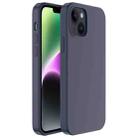 For iPhone 14 Mutural Yuemu Series Liquid Silicone Microfiber Case(Dark Blue)) - 1