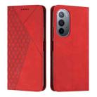 For Motorola Edge 30 Ultra 5G/X30 Pro 5G Diamond Pattern Splicing Skin Feel Magnetic Phone Case(Red) - 1