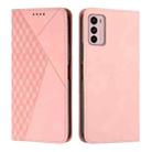 For Motorola Moto G42 Diamond Pattern Splicing Skin Feel Magnetic Phone Case(Rose Gold) - 1