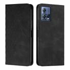 For Motorola Moto S30 Pro 5G/Edge 30 Fusion 5G Diamond Pattern Splicing Skin Feel Magnetic Phone Case(Black) - 1