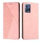 For Motorola Moto S30 Pro 5G/Edge 30 Fusion 5G Diamond Pattern Splicing Skin Feel Magnetic Phone Case(Rose Gold) - 1